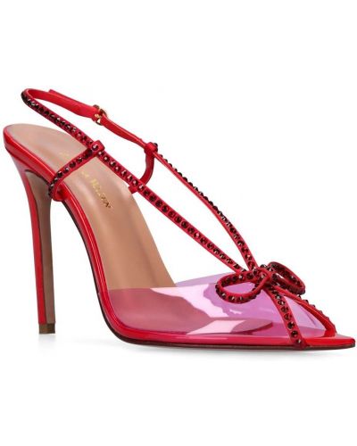 Lakované kožené sandále Andrea Wazen červená
