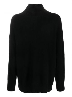Sweter wełniany z kaszmiru Roberto Collina czarny