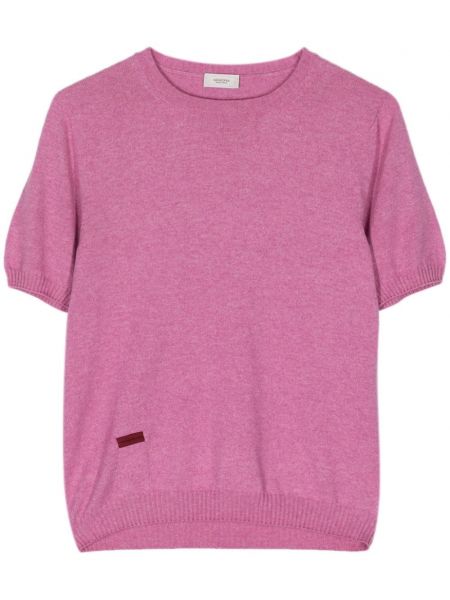 Памучен кашмирен пуловер Agnona розово