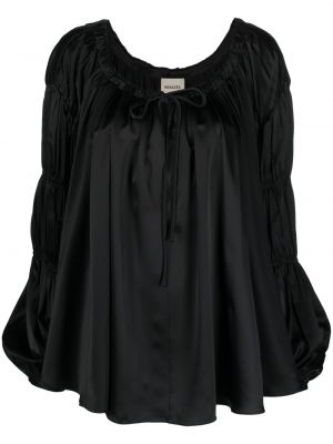 Копринена блуза Khaite черно
