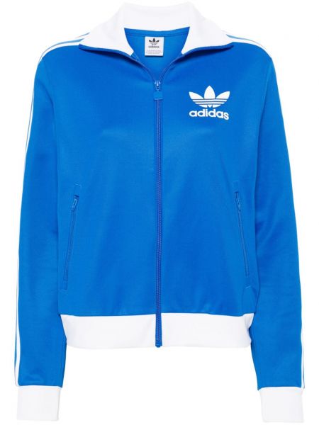 Sweatshirt med lynlås Adidas blå