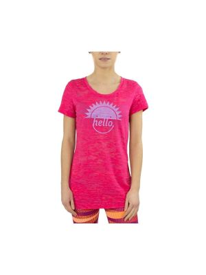 Tričko s krátkými rukávy Reebok Sport růžové