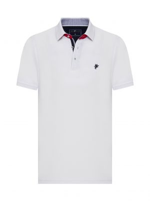 Tricou polo Denim Culture alb