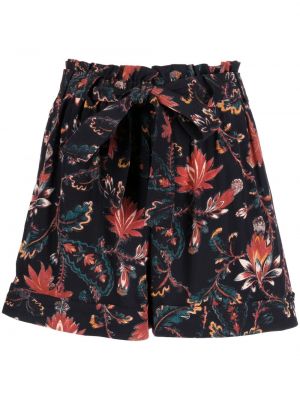 Kratke hlače s cvetličnim vzorcem s potiskom Ulla Johnson črna
