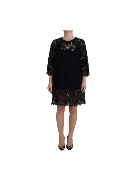 Sukienka mini koronkowa Dolce And Gabbana czarna