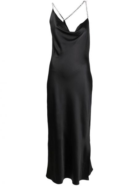 Коктейлна рокля с кристали Loulou черно