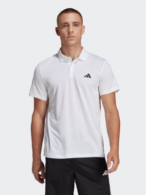 Поло тениска с копчета Adidas бяло