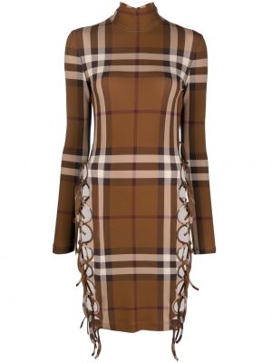 Trykt sjekket dress Burberry brun