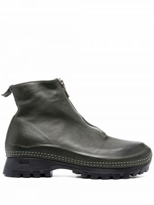 Leder ankle boots Guidi grün