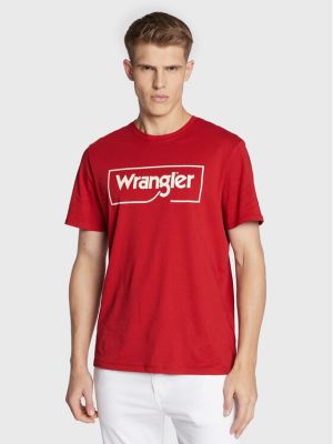 T-shirt Wrangler rosso