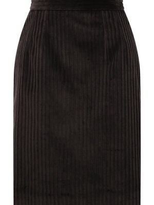 Вельветовая юбка Dolce & Gabbana коричневая