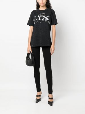 T-shirt en coton à imprimé 1017 Alyx 9sm noir