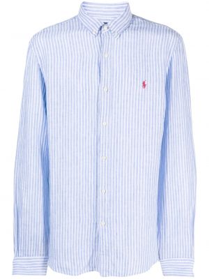 Πουπουλένιο λινό πουκάμισο με κουμπιά Polo Ralph Lauren