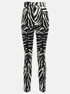 Pantaloni cu talie înaltă cu imagine cu model zebră Dolce&gabbana negru