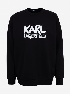 Černá mikina s kapucí Karl Lagerfeld