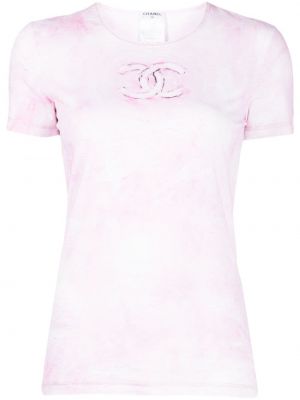 T-shirt con stampa tie-dye Chanel Pre-owned