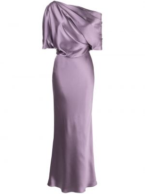 Drapované večerné šaty Amsale fialová