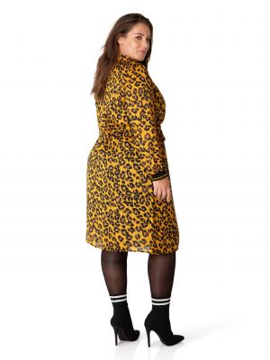 Leopardí šaty Yesta žluté