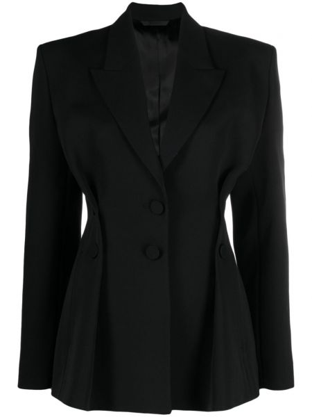 Woll blazer mit plisseefalten Givenchy schwarz