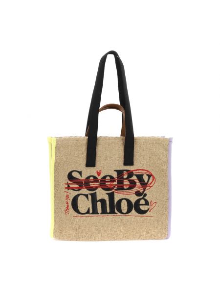 Shopper handtasche See By Chloé beige