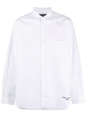 Βαμβακερό πουκάμισο με σχέδιο Comme Des Garçons Homme λευκό