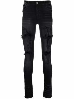 Skinny džíny s oděrkami Amiri černé