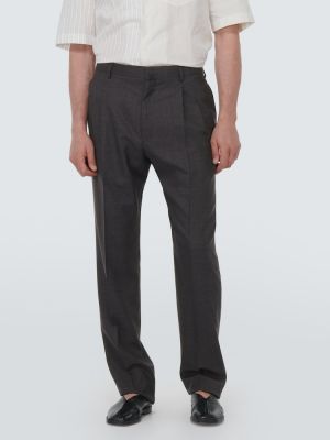 Pantaloni dritti di lana Lanvin grigio