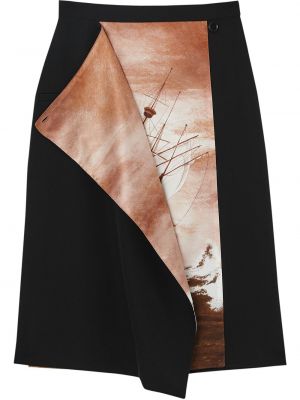 Falda de tubo ajustada Burberry negro