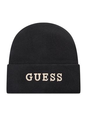 Dzianinowa czapka Guess czarna