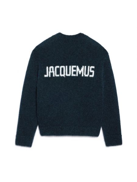Dzianinowy sweter Jacquemus niebieski
