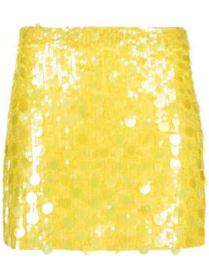 Pouzdrová sukně s flitry P.a.r.o.s.h. žluté