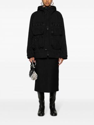 Bunda na zip s kapucí Junya Watanabe černá