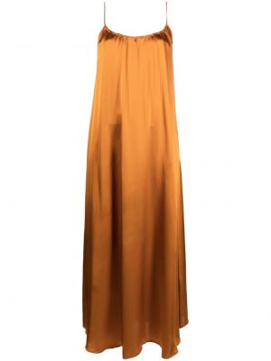 Сатенена коктейлна рокля Forte_forte оранжево