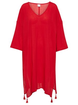 Памучна рокля Max Mara червено