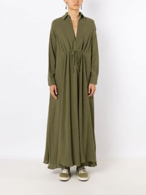 Sukienka długa drapowana Osklen zielona