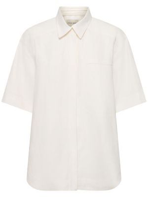 Camisa de lino de viscosa Loulou Studio blanco