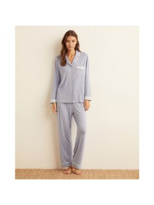 Pijama con bolsillos énfasis azul