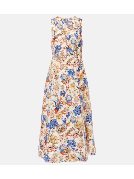 Pamučna midi haljina s cvjetnim printom Ulla Johnson