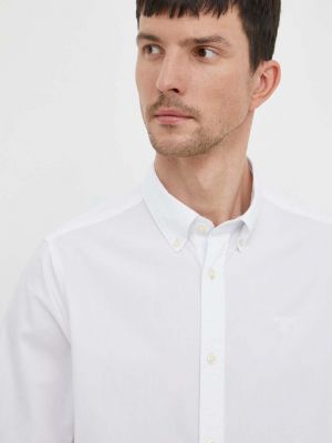 Pernata pamučna košulja s gumbima Barbour bijela