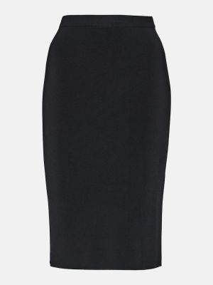 Mini spódniczka z wysoką talią Saint Laurent czarna