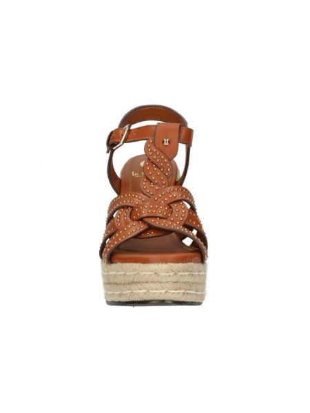 Sandale mit keilabsatz mit spikes La Strada braun