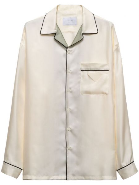 Chemise longue en soie Prada