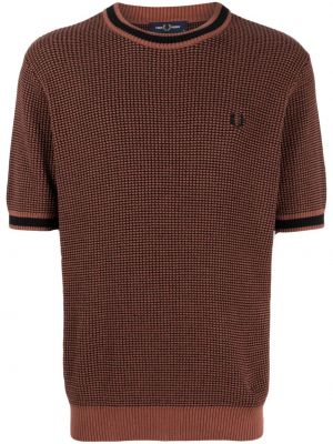 Pull brodé en tricot Fred Perry