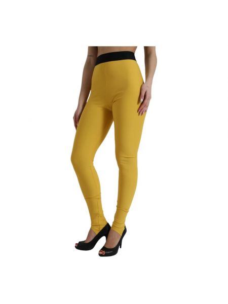 Leggings de cintura alta Dolce & Gabbana amarillo