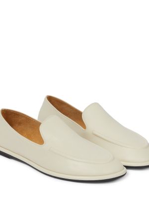 Pantofi loafer din piele The Row alb