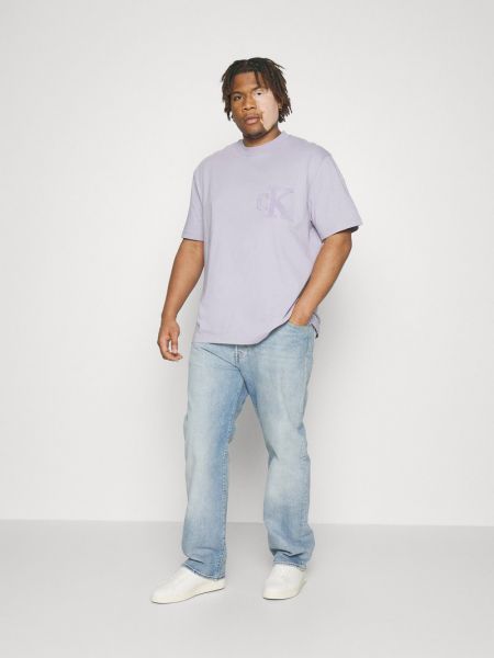 Koszulka Calvin Klein Jeans Plus fioletowa