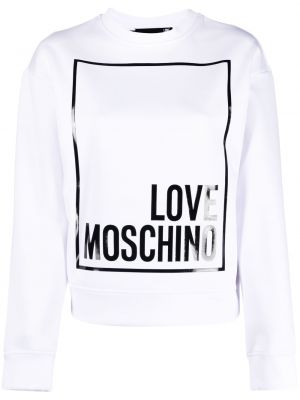 Klassisk tröja Love Moschino vit