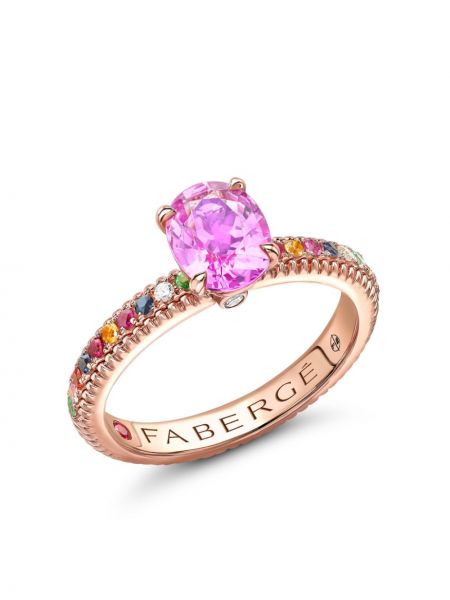Pierścionek z różowego złota Fabergé