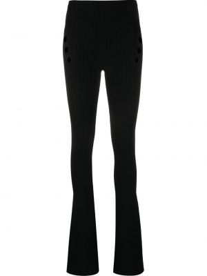 Svetlicové nohavice na gombíky Jean Paul Gaultier čierna