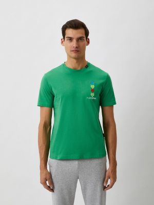 Спортивная футболка Plein Sport зеленая